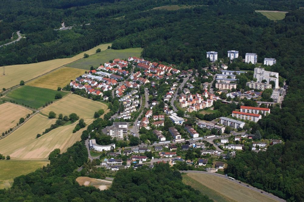 Luftaufnahme Lörrach - Stadtteil und Wohngebiet Salzert im Stadtgebiet von Lörrach im Bundesland Baden-Württemberg, Deutschland
