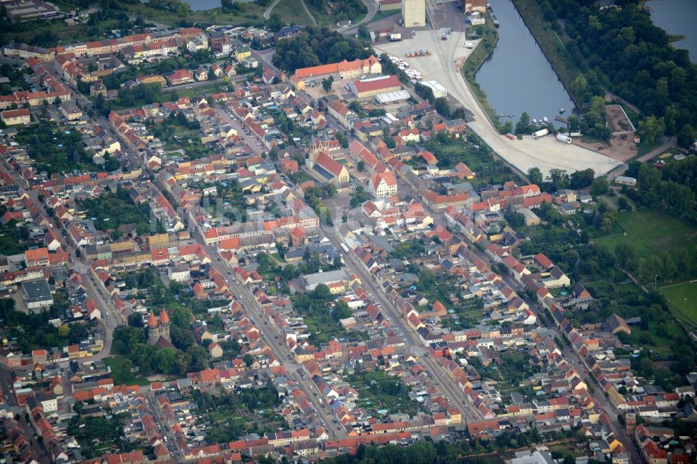 Aken von oben - Stadtteilansicht von Aken im Bundesland Sachsen-Anhalt
