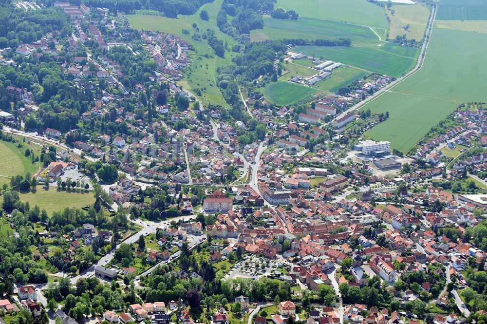Luftaufnahme Bad Berka - Stadtteilansicht von Bad Berka in Thüringen