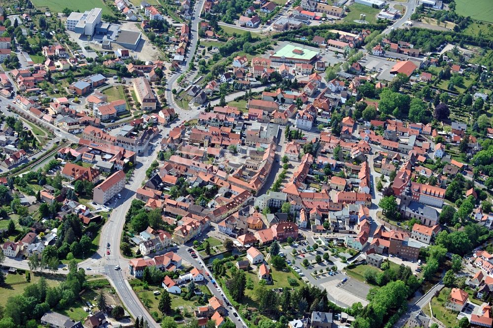 Bad Berka von oben - Stadtteilansicht von Bad Berka in Thüringen