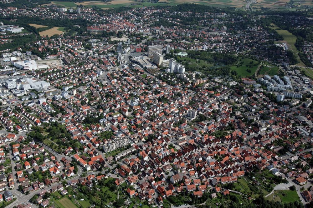Luftaufnahme Leonberg OT Eltingen - Stadtteilansicht von Eltingen in Leonberg im Bundesland Baden-Württemberg