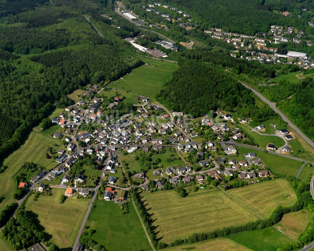 Westerburg von oben - Stadtteilansicht von Gershasen im Süden von Westerburg im Bundesland Rheinland-Pfalz