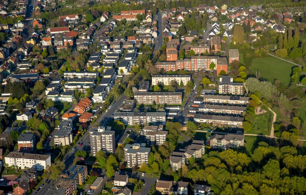Luftbild Hamm - Stadtteilansicht des Hammer Westen entlang des Bockumer Weg in Hamm im Bundesland Nordrhein-Westfalen