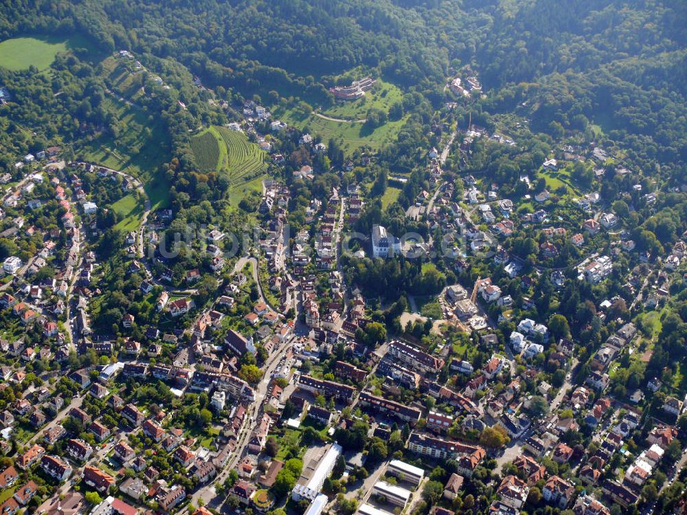 Freiburg im Breisgau von oben - Stadtteilansicht von Herdern in Freiburg, Baden-Württemberg