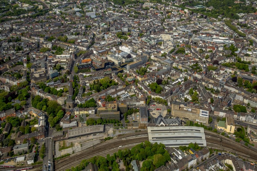 Luftaufnahme Aachen - Stadtteilansicht der Innenstadt von Aachen im Bundesland Nordrhein-Westfalen