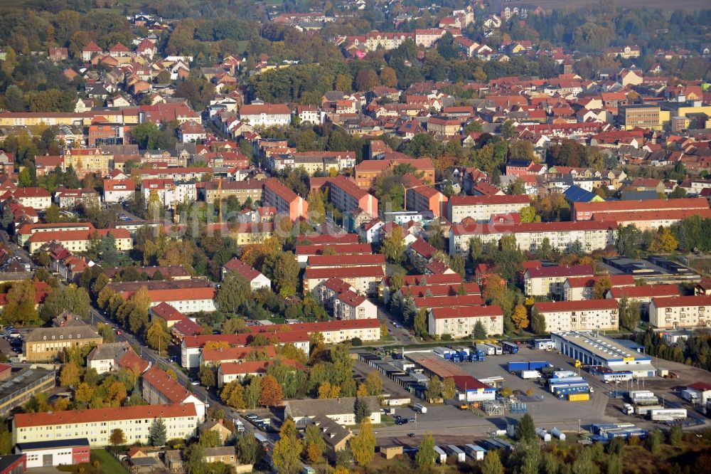 Luftbild Haldensleben - Stadtteilansicht der Innenstadt von Haldensleben im Bundesland Sachsen-Anhalt