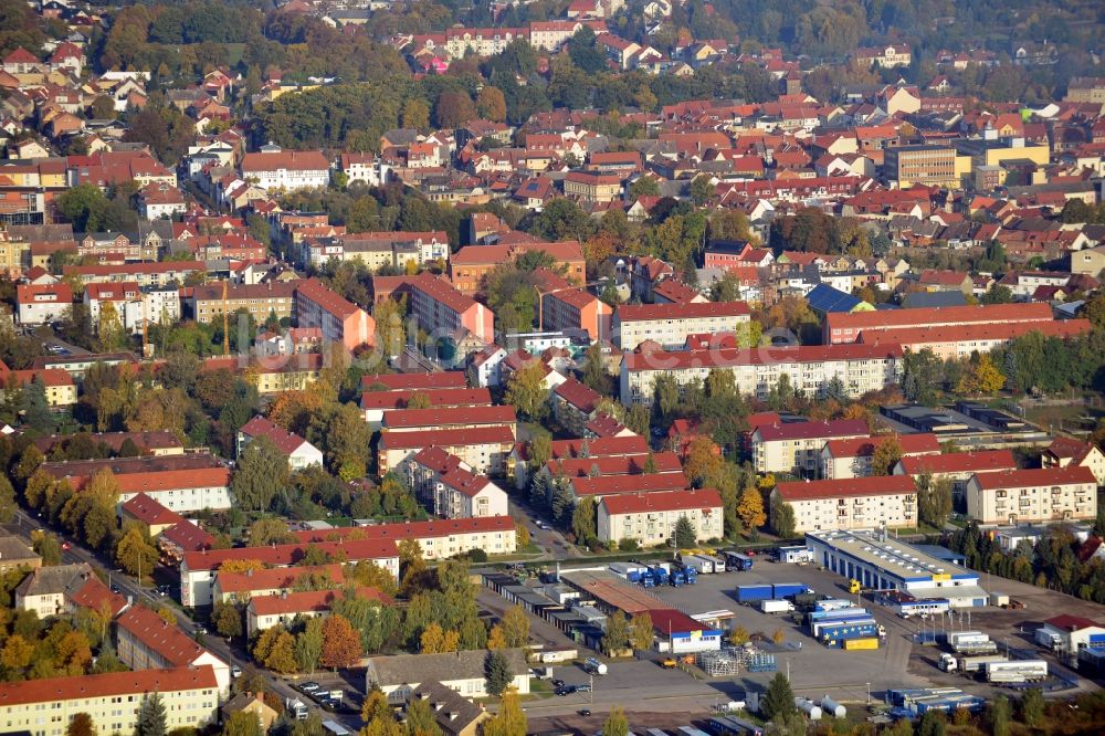Luftaufnahme Haldensleben - Stadtteilansicht der Innenstadt von Haldensleben im Bundesland Sachsen-Anhalt