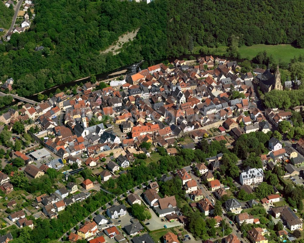 Meisenheim aus der Vogelperspektive: Stadtteilansicht von Meisenheim im Bundesland Rheinland-Pfalz