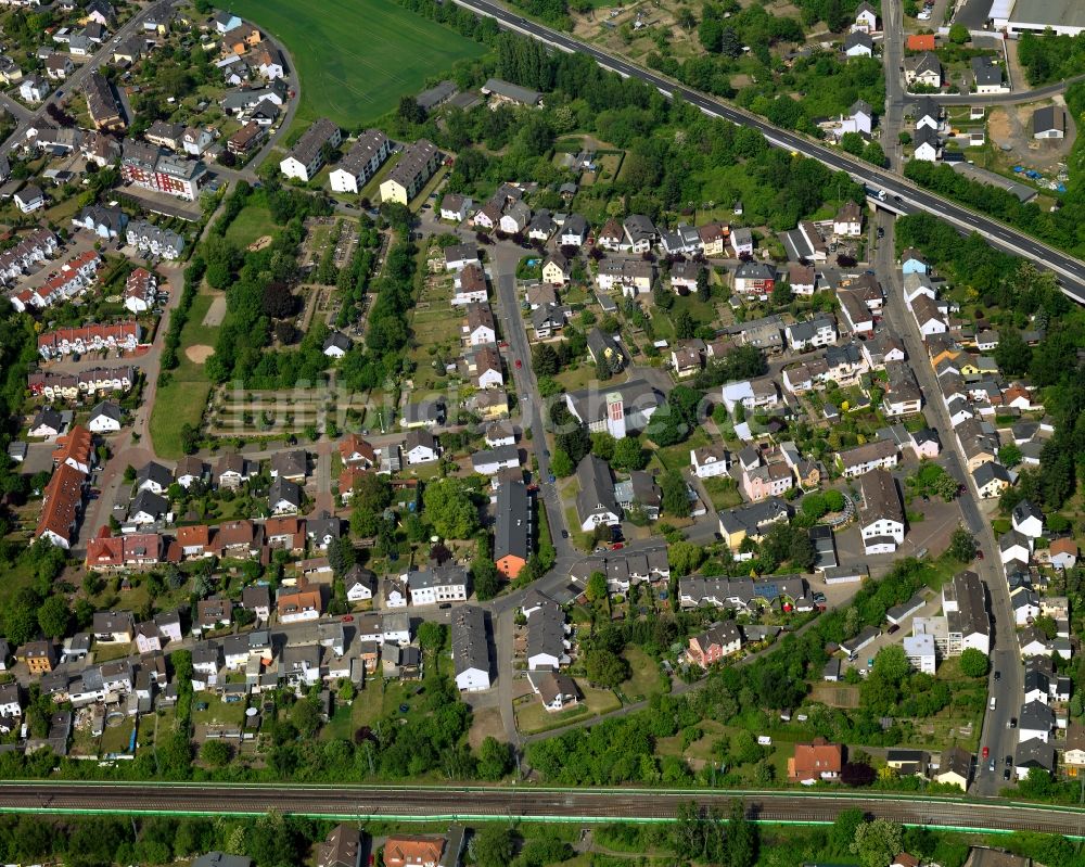 Luftbild Bendorf - Stadtteilansicht von Mülhofen in Bendorf am Rhein im Bundesland Rheinland-Pfalz