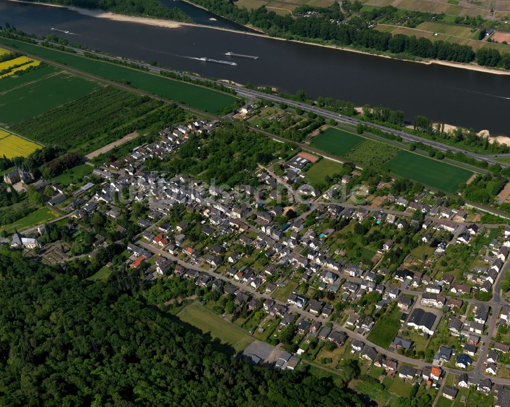 Luftaufnahme Andernach - Stadtteilansicht von Namedy in Andernach im Bundesland Rheinland-Pfalz