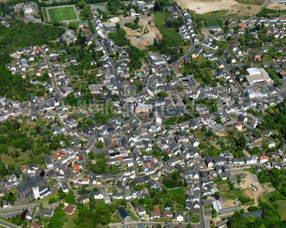 Mendig aus der Vogelperspektive: Stadtteilansicht von Niedermendig in Mendig im Bundesland Rheinland-Pfalz