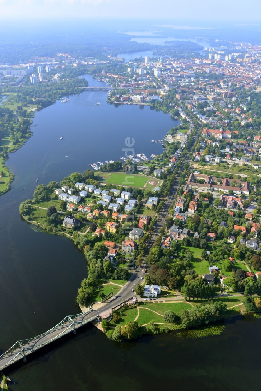 Luftbild Potsdam - Stadtteilansicht von Potsdam im Bundesland Brandenburg