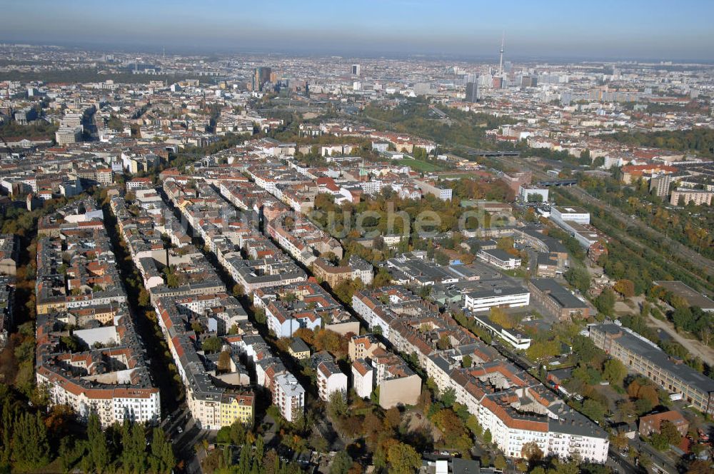 Berlin von oben - Stadtteilansicht Rote Insel in Berlin-Schöneberg
