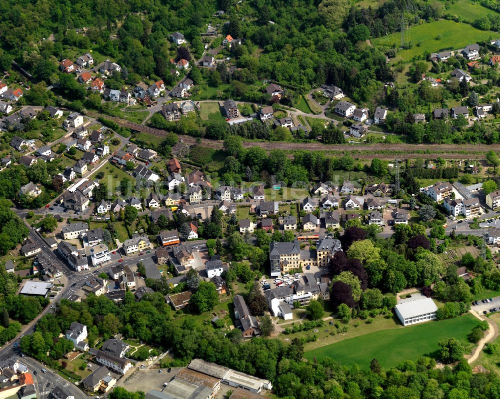Luftaufnahme Bendorf - Stadtteilansicht von Sayn in Bendorf am Rhein im Bundesland Rheinland-Pfalz
