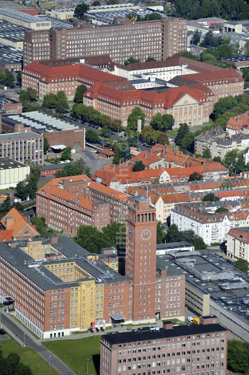 Luftbild Berlin Spandau - Stadtteilansicht der Siemensstadt in Berlin- Spandau