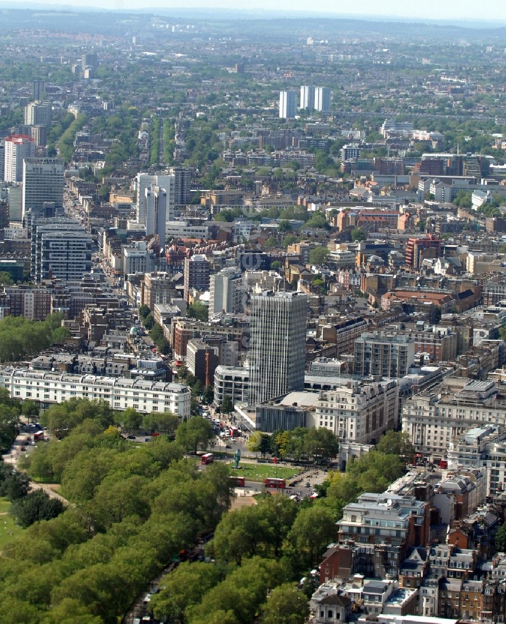 Luftbild West End Ward - Stadtteilansicht auf den Stadtbezirk West End in London
