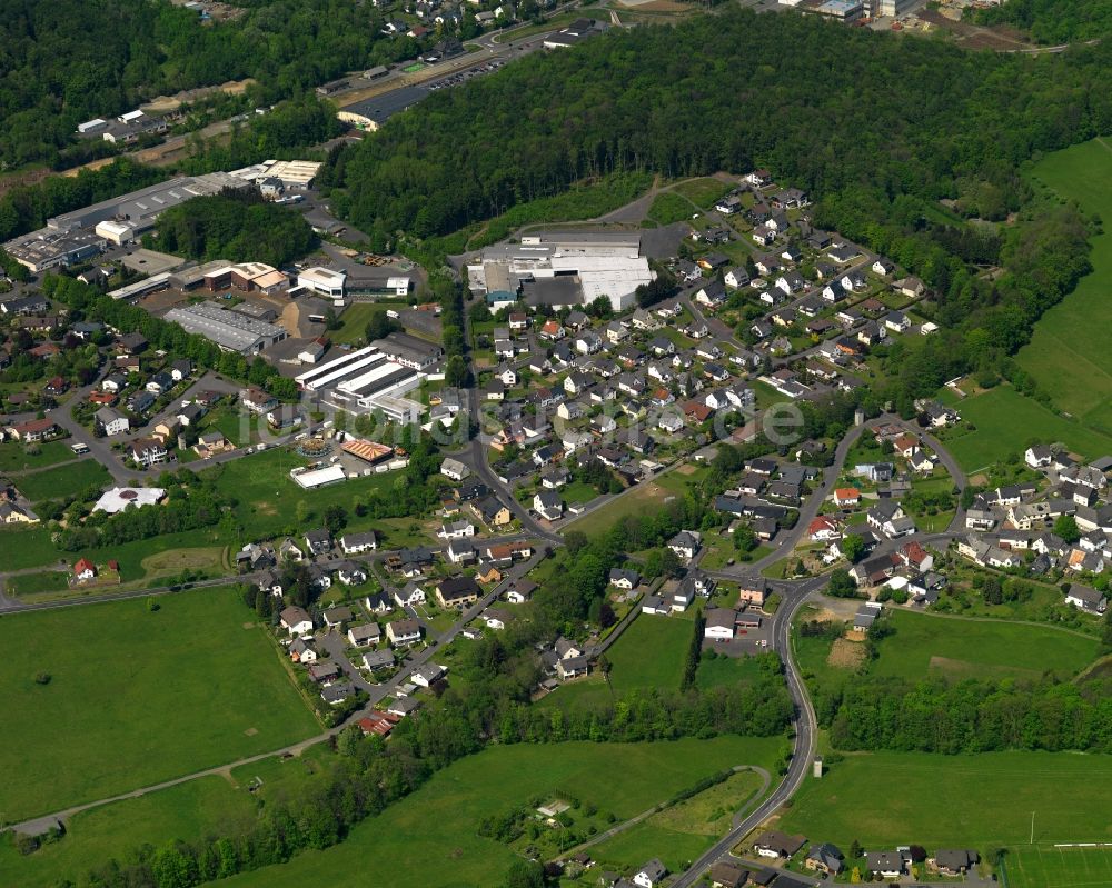 Bad Marienberg (Westerwald) von oben - Stadtteilansicht des Stadtteils Langenbach in Bad Marienberg (Westerwald) im Bundesland Rheinland-Pfalz