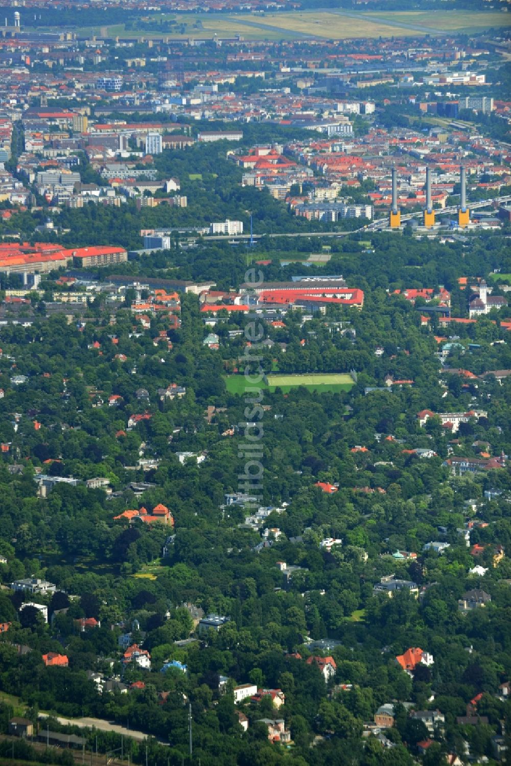 Luftbild Berlin - Stadtteilansicht der Wohngebiete Grunewald und Schmargendorf im Stadtbezirk Charlottenburg-Wilmersdorf von Berlin