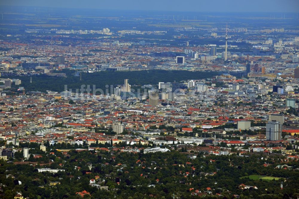 Luftaufnahme Berlin - Stadtteilansicht der Wohngebiete Grunewald und Schmargendorf im Stadtbezirk Charlottenburg-Wilmersdorf von Berlin
