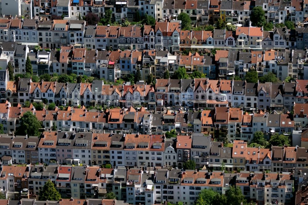 Luftbild Bremen - Stadtteilansicht des Wohngebietes des Stadtteils Neustadt im Süden von Bremen