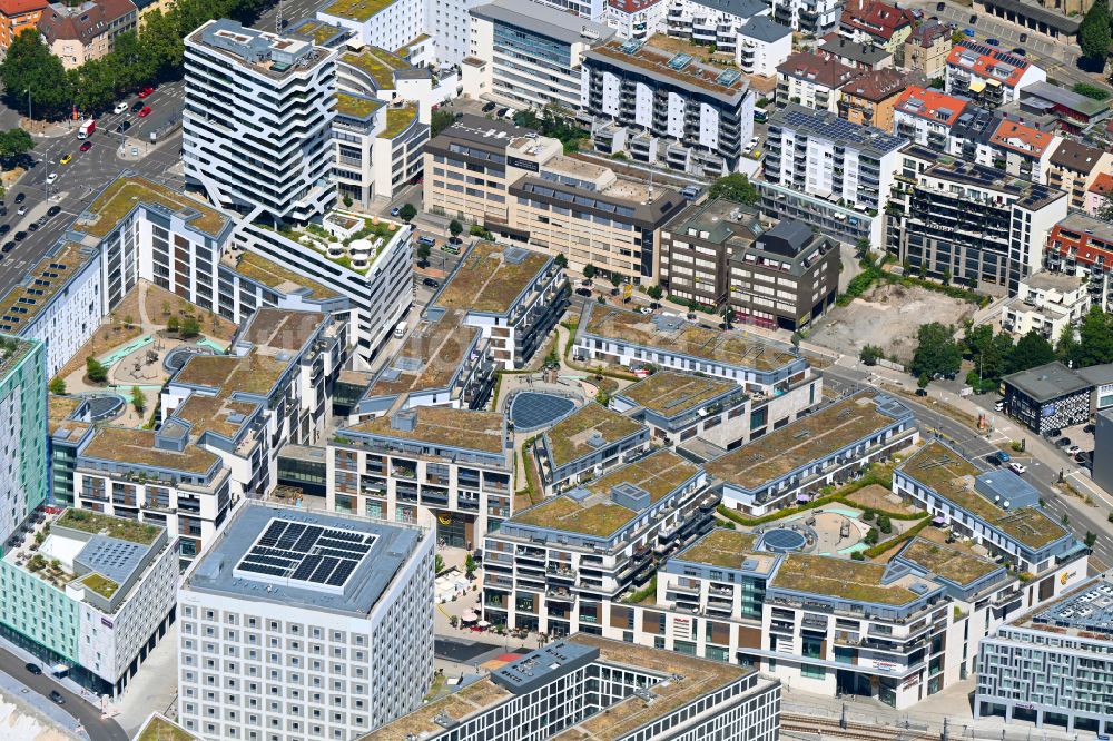 Luftaufnahme Stuttgart - Stadtteilzentrums Milaneo im Europaviertel der Landeshauptstadt Stuttgart im Bundesland Baden-Württemberg BW