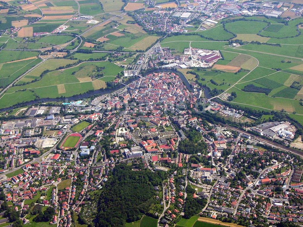 Cham (Bayern) aus der Vogelperspektive: Stadtzentrum - Cham