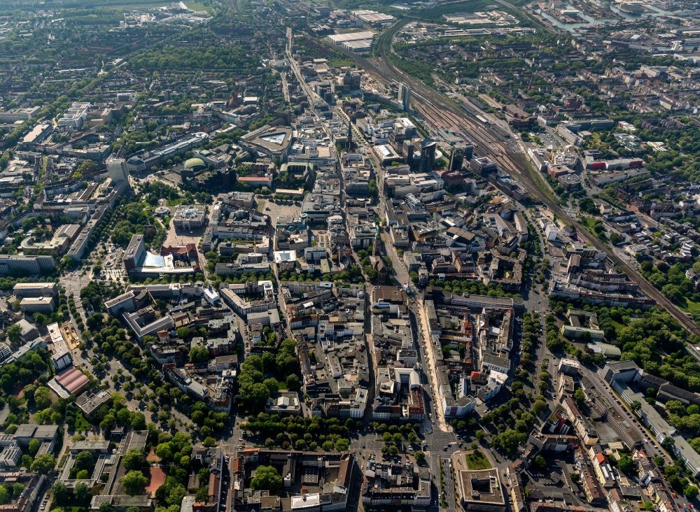 Luftbild Dortmund - Stadtzentrum von Dortmund im Bundesland Nordrhein-Westfalen