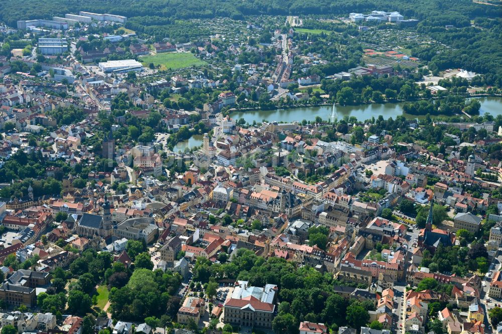 Altenburg aus der Vogelperspektive: Stadtzentrum im Innenstadtbereich in Altenburg im Bundesland Thüringen, Deutschland