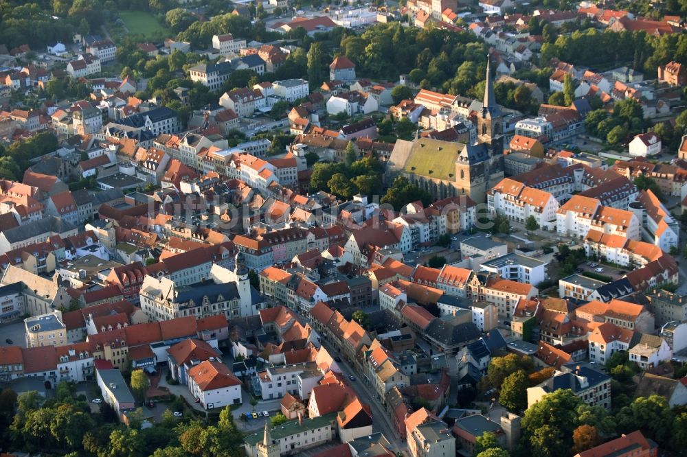 Luftaufnahme Aschersleben - Stadtzentrum im Innenstadtbereich in Aschersleben im Bundesland Sachsen-Anhalt, Deutschland