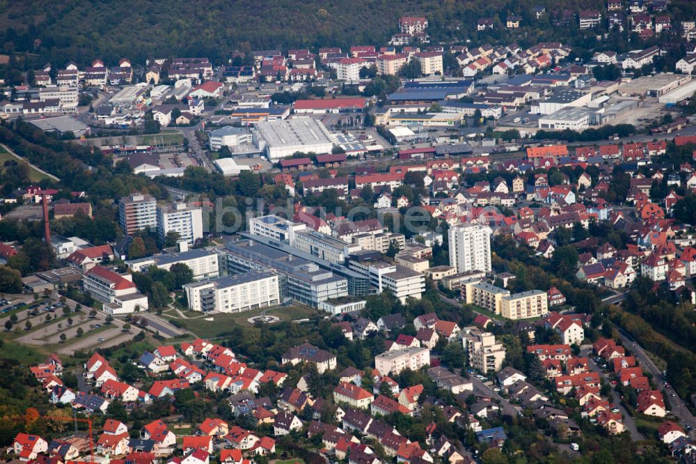 Bad Mergentheim von oben - Stadtzentrum im Innenstadtbereich in Bad Mergentheim im Bundesland Baden-Württemberg, Deutschland