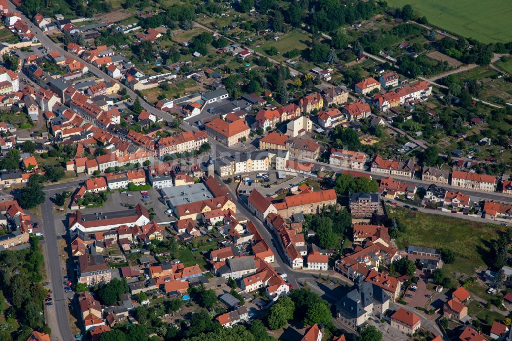 Luftaufnahme Ballenstedt - Stadtzentrum im Innenstadtbereich in Ballenstedt im Bundesland Sachsen-Anhalt, Deutschland