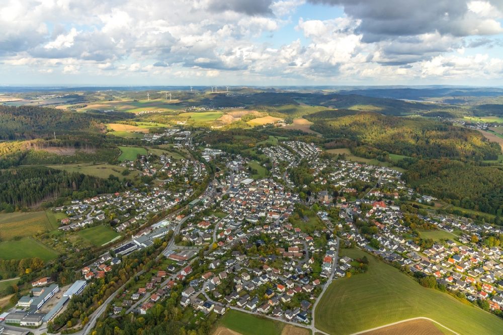 Luftbild Balve - Stadtzentrum im Innenstadtbereich in Balve im Bundesland Nordrhein-Westfalen, Deutschland