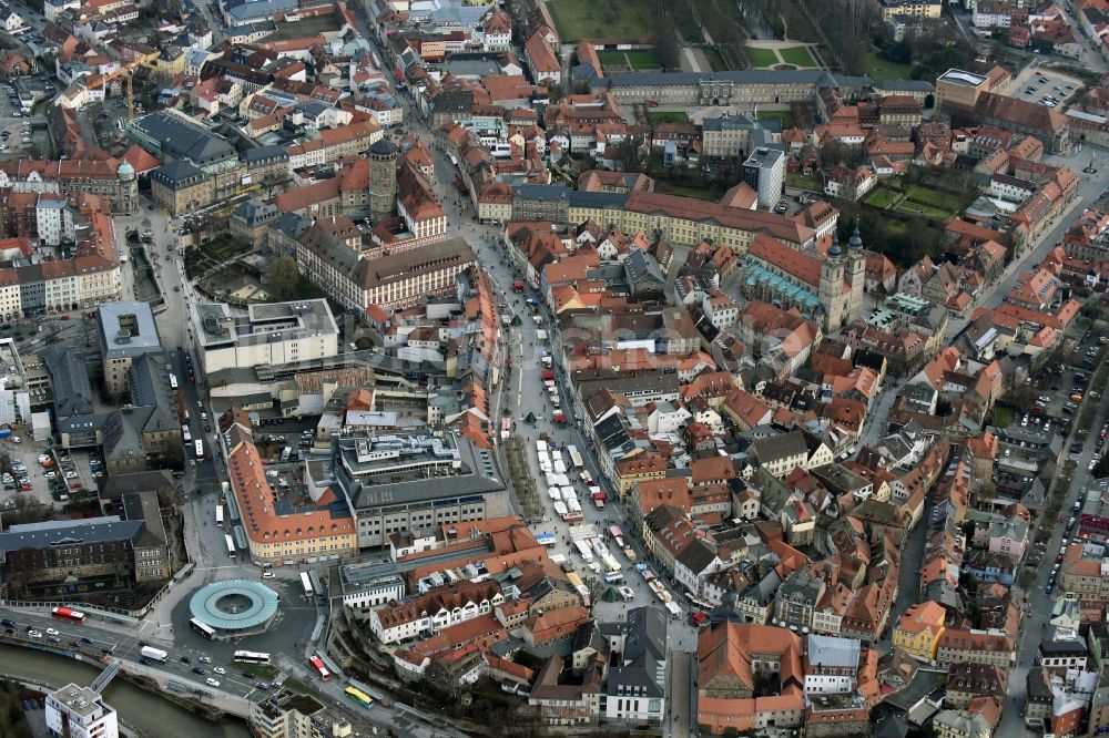 Luftbild Bayreuth - Stadtzentrum im Innenstadtbereich in Bayreuth im Bundesland Bayern