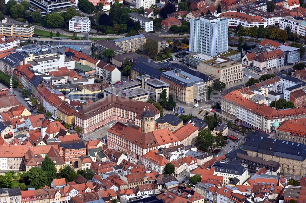 Bayreuth von oben - Stadtzentrum im Innenstadtbereich in Bayreuth im Bundesland Bayern