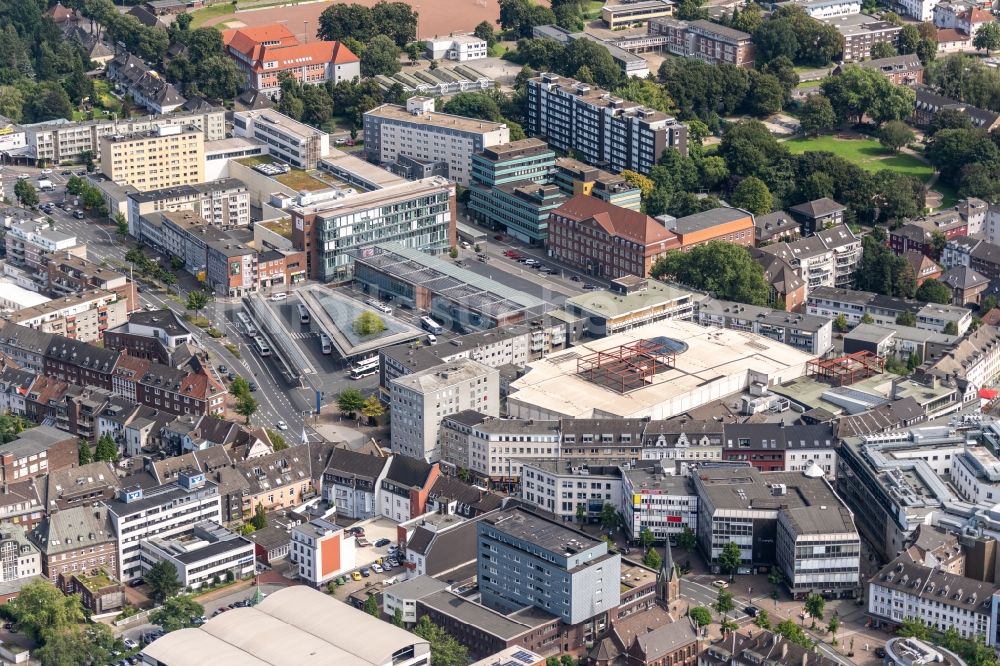 Luftbild Bottrop - Stadtzentrum im Innenstadtbereich im Bereich der Hansastraße im Ortsteil Stadtmitte in Bottrop im Bundesland Nordrhein-Westfalen, Deutschland