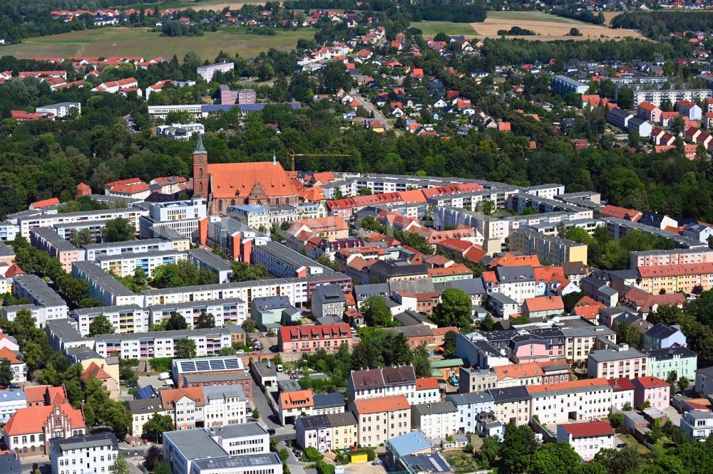 Luftaufnahme Bernau - Stadtzentrum im Innenstadtbereich in Bernau im Bundesland Brandenburg, Deutschland