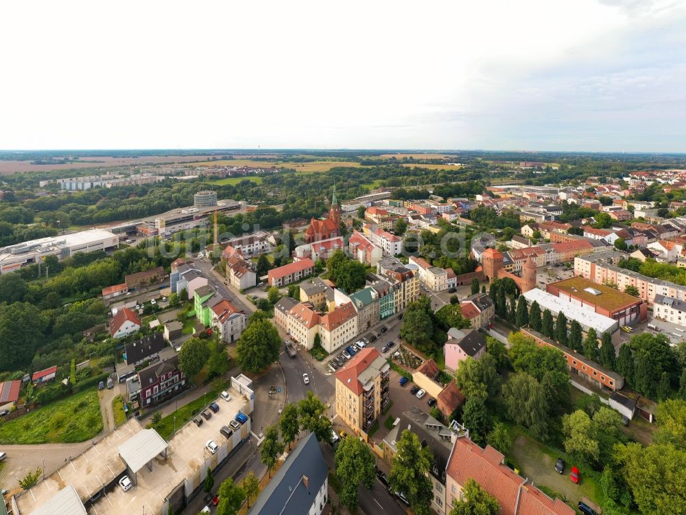 Luftaufnahme Bernau - Stadtzentrum im Innenstadtbereich in Bernau im Bundesland Brandenburg, Deutschland