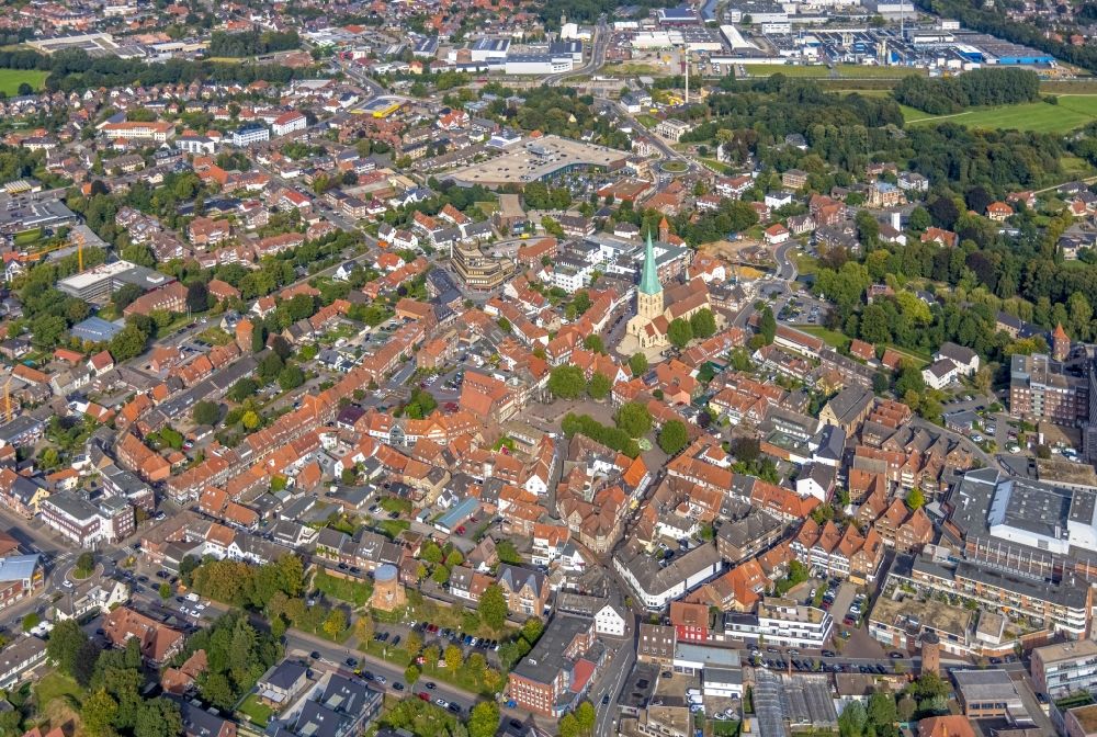 Borken aus der Vogelperspektive: Stadtzentrum im Innenstadtbereich in Borken im Bundesland Nordrhein-Westfalen, Deutschland