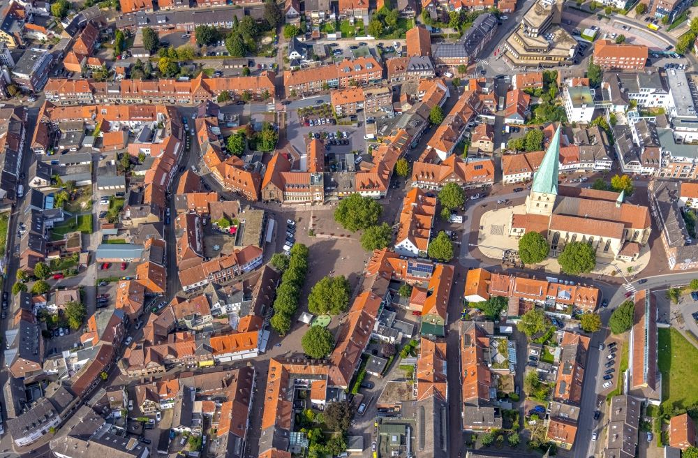 Luftaufnahme Borken - Stadtzentrum im Innenstadtbereich in Borken im Bundesland Nordrhein-Westfalen, Deutschland