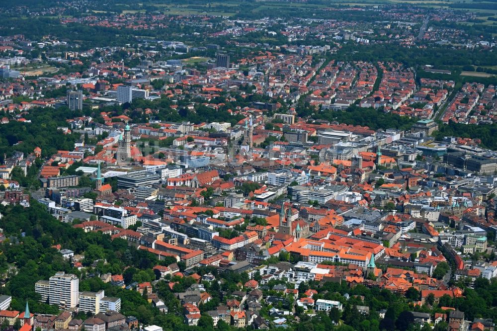 Braunschweig von oben - Stadtzentrum im Innenstadtbereich in Braunschweig im Bundesland Niedersachsen, Deutschland