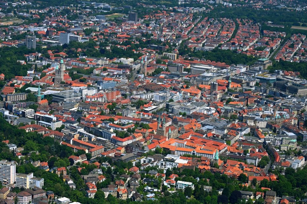 Braunschweig aus der Vogelperspektive: Stadtzentrum im Innenstadtbereich in Braunschweig im Bundesland Niedersachsen, Deutschland