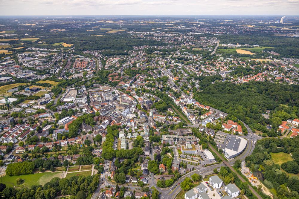 Castrop-Rauxel aus der Vogelperspektive: Stadtzentrum im Innenstadtbereich in Castrop-Rauxel im Bundesland Nordrhein-Westfalen, Deutschland