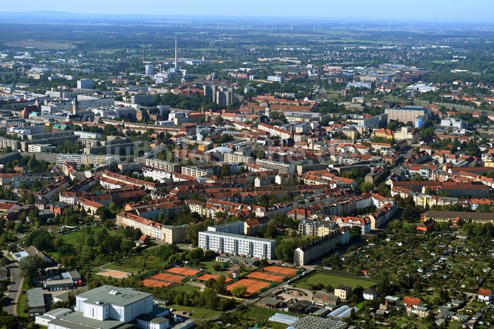 Luftbild Dessau - Stadtzentrum im Innenstadtbereich in Dessau im Bundesland Sachsen-Anhalt, Deutschland