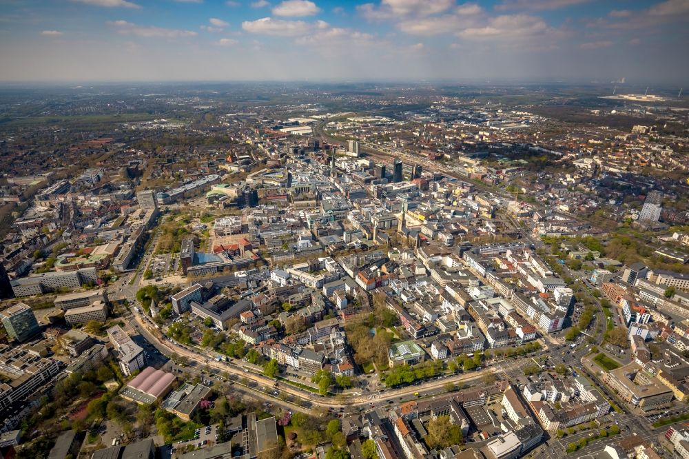 Luftbild Dortmund - Stadtzentrum im Innenstadtbereich in Dortmund im Bundesland Nordrhein-Westfalen, Deutschland