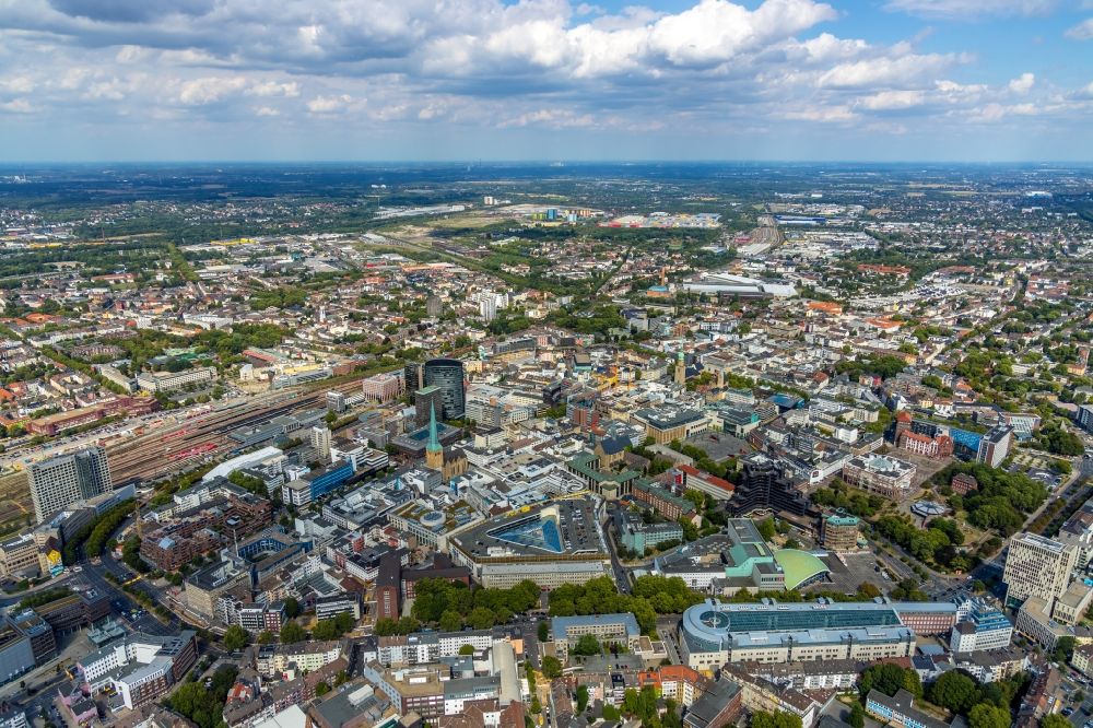 Luftbild Dortmund - Stadtzentrum im Innenstadtbereich in Dortmund im Bundesland Nordrhein-Westfalen, Deutschland