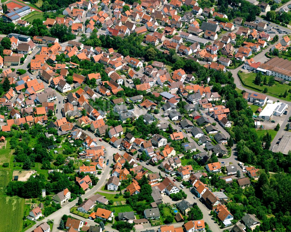Luftaufnahme Dußlingen - Stadtzentrum im Innenstadtbereich in Dußlingen im Bundesland Baden-Württemberg, Deutschland