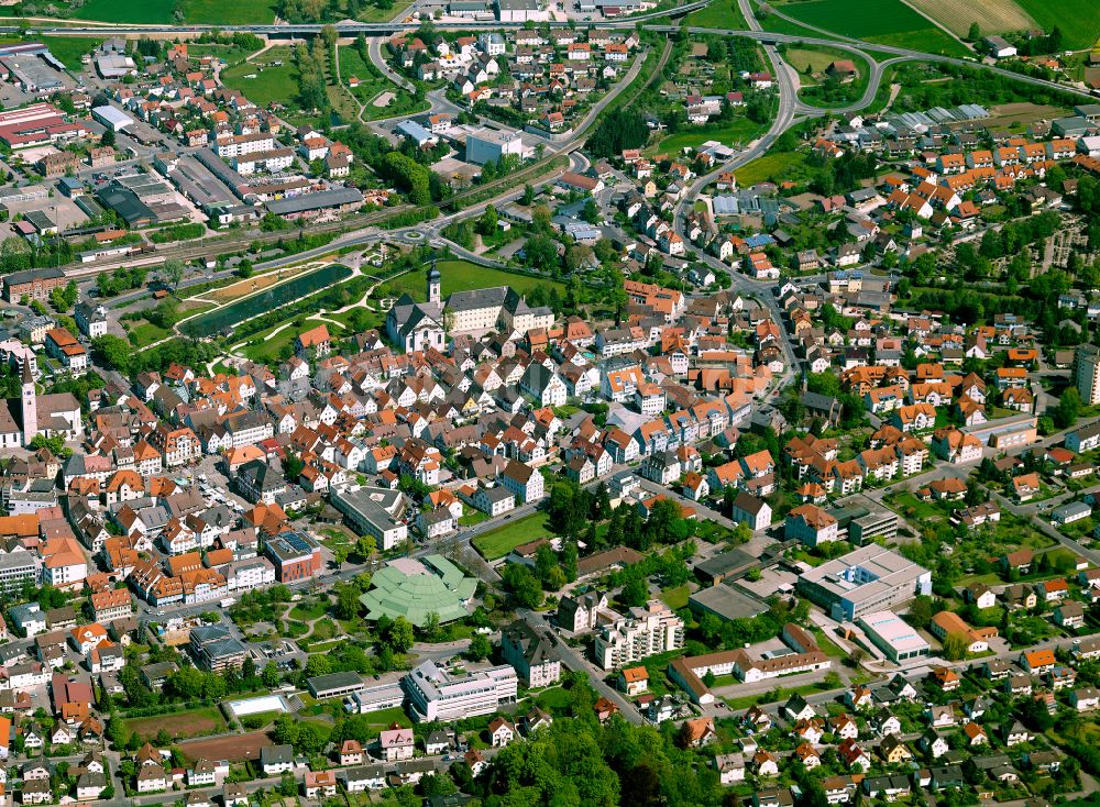 Luftbild Ehingen (Donau) - Stadtzentrum im Innenstadtbereich in Ehingen (Donau) im Bundesland Baden-Württemberg, Deutschland