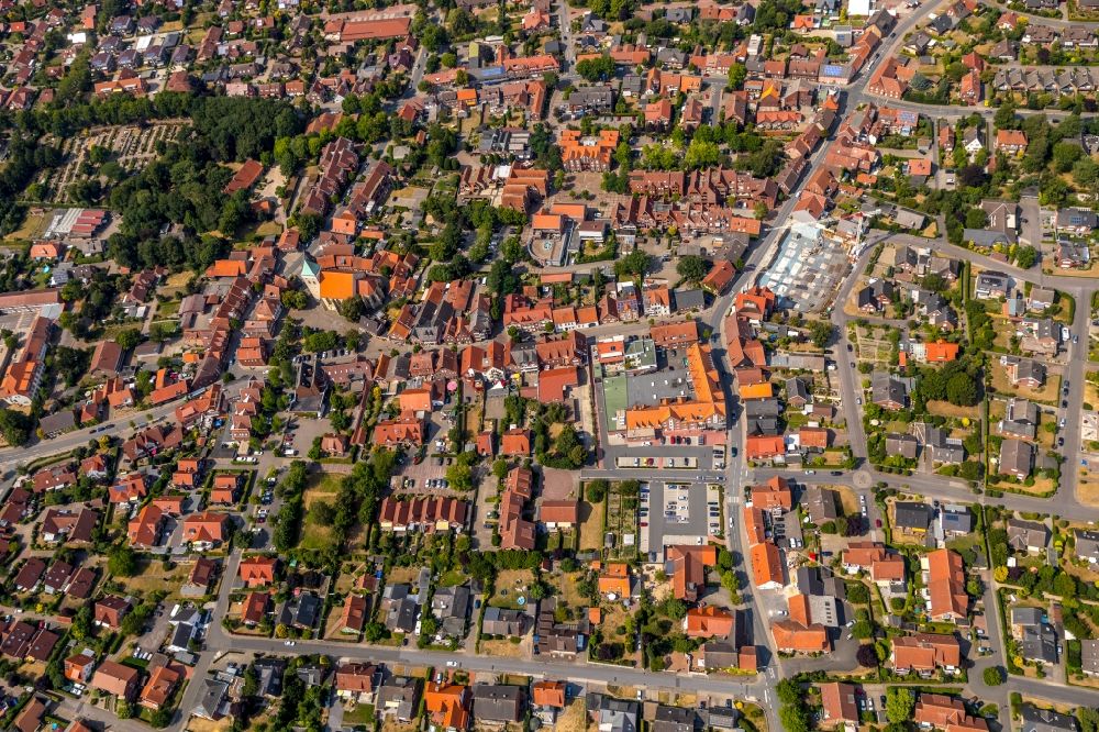 Luftaufnahme Everswinkel - Stadtzentrum im Innenstadtbereich in Everswinkel im Bundesland Nordrhein-Westfalen, Deutschland