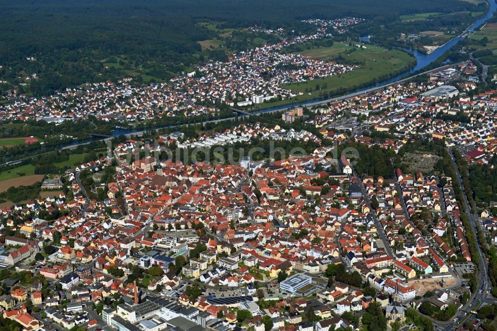 Luftaufnahme Forchheim - Stadtzentrum im Innenstadtbereich in Forchheim im Bundesland Bayern, Deutschland
