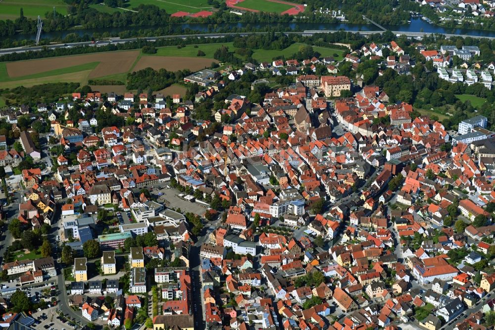 Forchheim aus der Vogelperspektive: Stadtzentrum im Innenstadtbereich in Forchheim im Bundesland Bayern, Deutschland